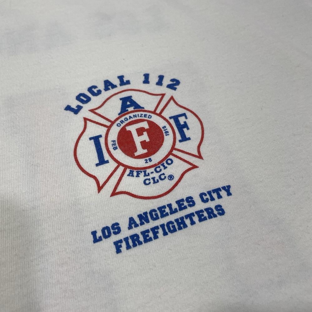 VTG 90’s Los Angeles City Fire Dept XL Shirt LAFD Local 112 Firefighters Union
